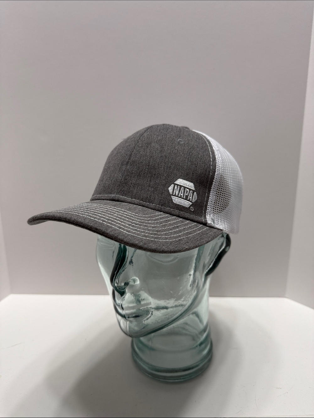 NAPA Gray and White Trucker Hat with Cotton Front
